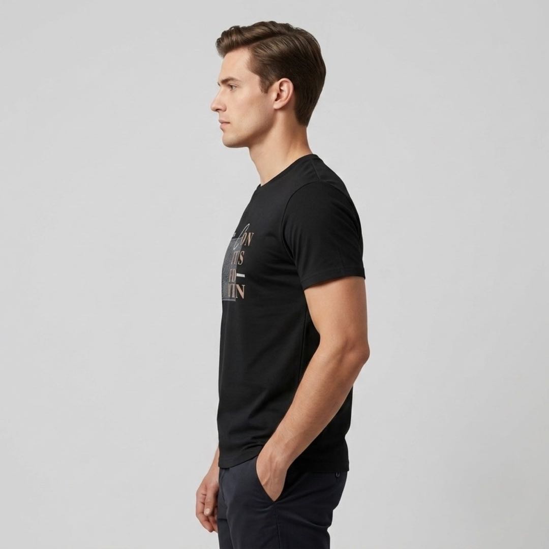 Confused Black T-shirt image 2