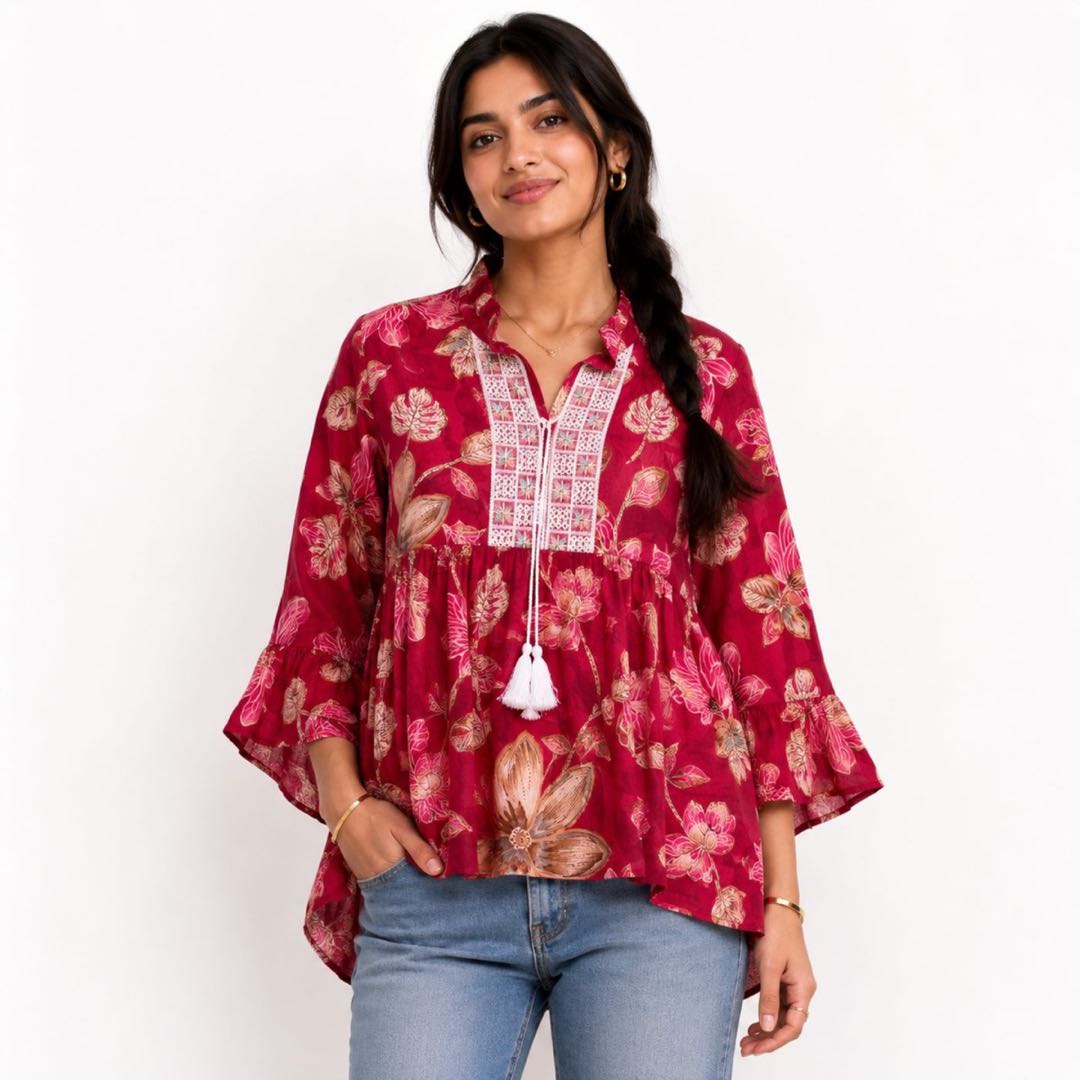 Pink Floral Top